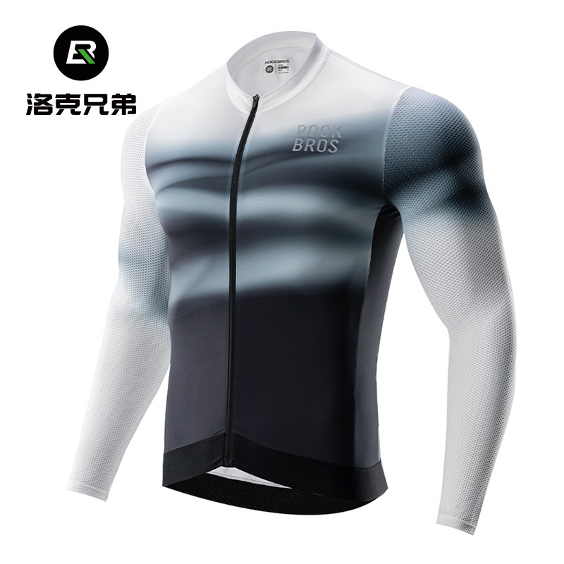 Locke Brothers Cycling Suit Long Sleeve Top Spring and Summer Men's Bicycle Sports Mountain Road Suit Breathable Quick-drying