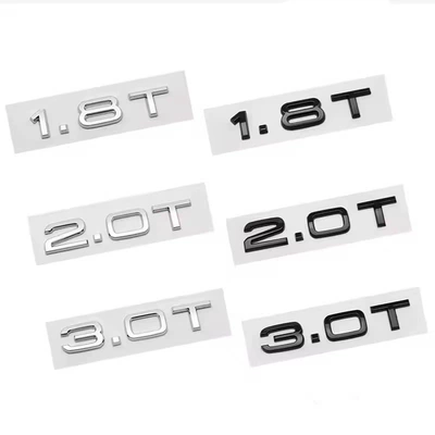 Suitable for Audi A3A4A5A6A7Q3Q5Q7 Car Logo Car Sticker Displacement Mark 2.0t 1.8t 3.0t Car Logo
