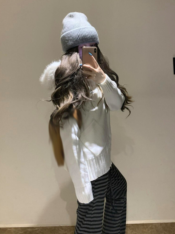 韩系条纹微喇裤女早秋2025新款慵懒风遛弯裤修身阔腿垂感休闲裤子|undefined