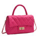 Lingge Embroidery Small Bag Women's 2024 Autumn and Winter New Fashion Chain Crossbody Bag Popular Texturized Portable Small Square Bag