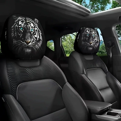 Universal seat cover designs based on your images; suitable for - domineering-tiger-double-sided-printing-2-pack