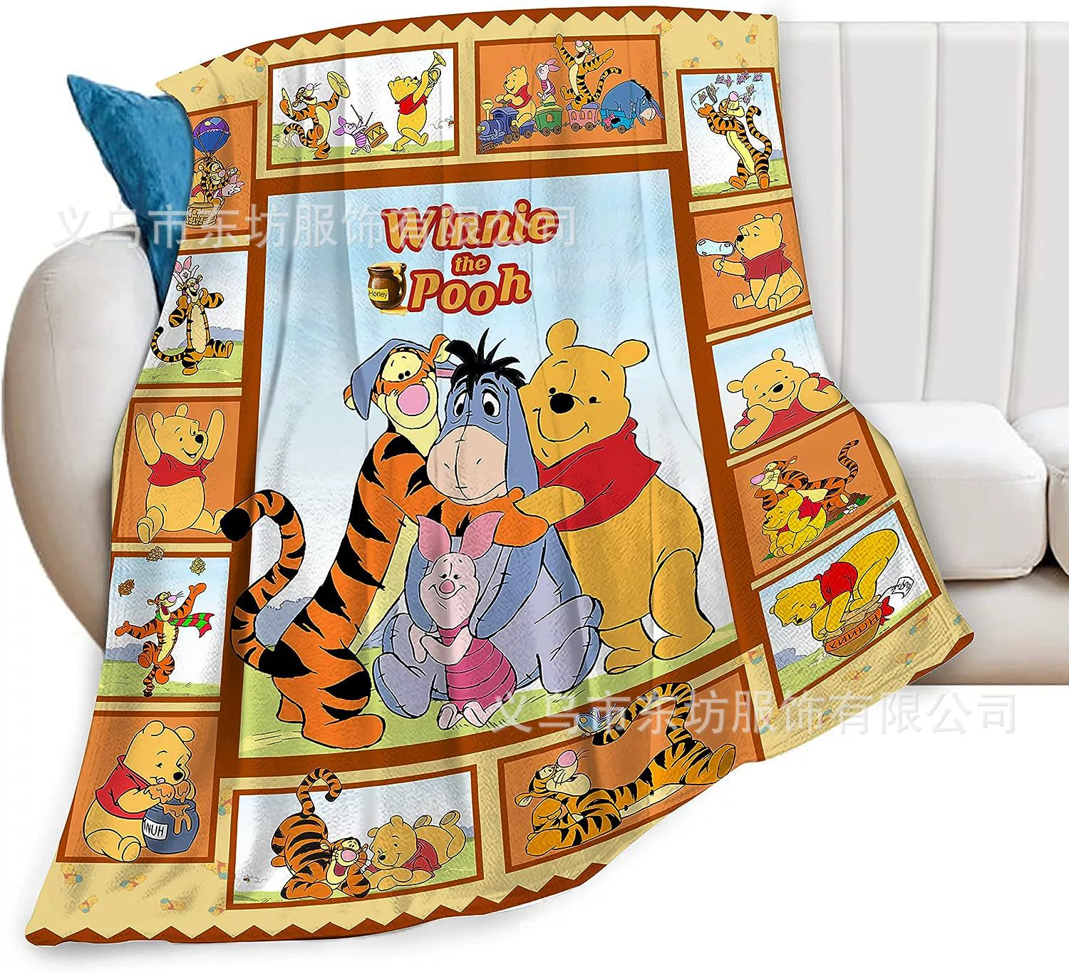 Милое одеяло Винни Пуха мягкое теплое удобное одеяло плюшевое одеяло с героями мультфильмов шерстяная фланель