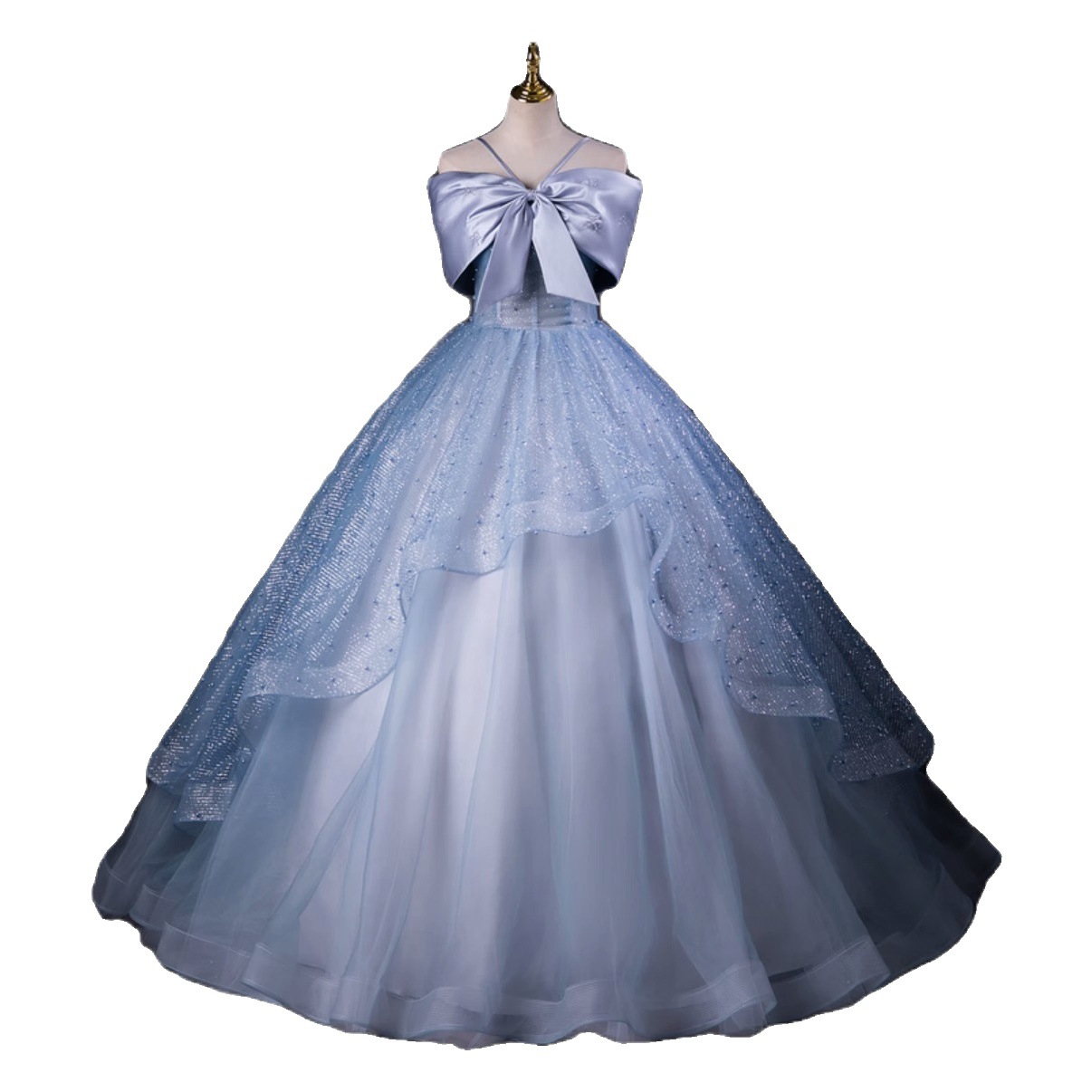 Nuevo vestido de noche de hombro de una palabra solo de belleza de la voz de la canción