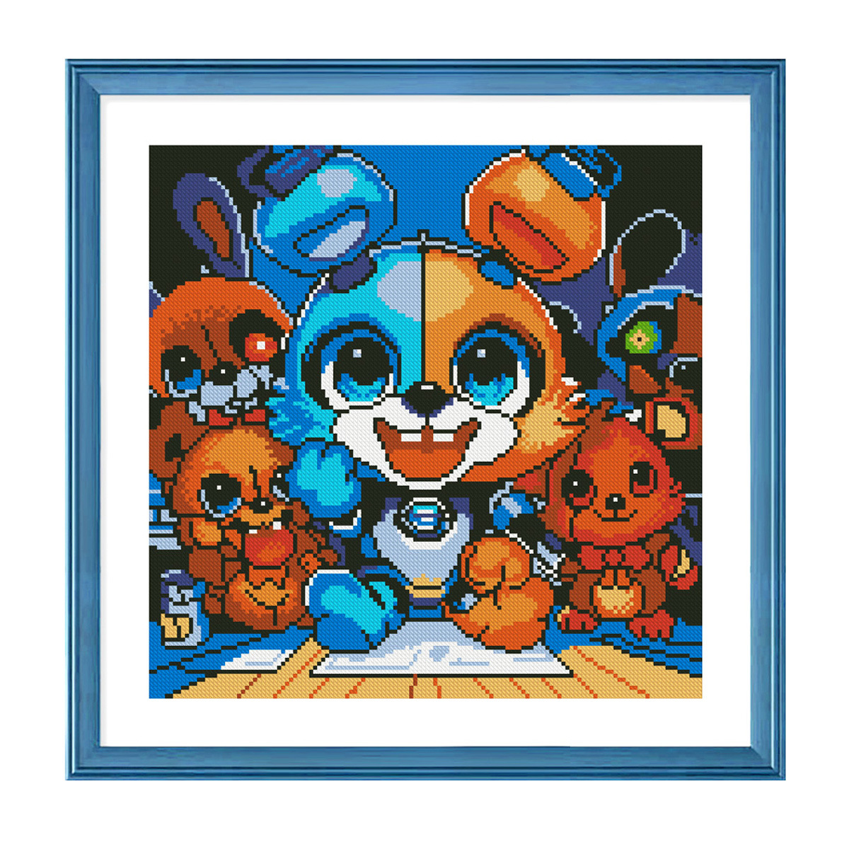 Transfronterizos Inglés paquete de materiales de bordado cruzado robot animal nuevo dibujos animados de ciencia ficción para niños bordado cruzado pequeño