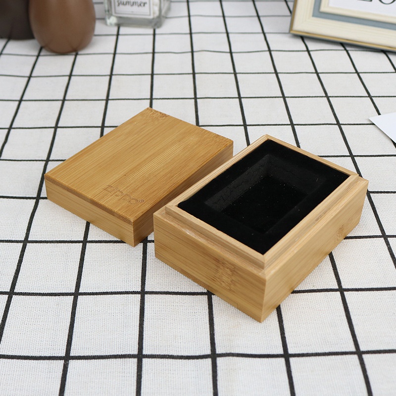 Bamboo box bamboo kerosene lighter packaging box high-grade zippo lighter gift box bracelet gift box wholesale