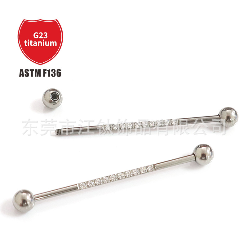 Pointed titanium steel lip stud product view