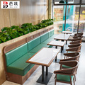 东南亚高档西餐厅实木卡座编藤餐椅连锁餐厅中式火锅沙发桌椅组合