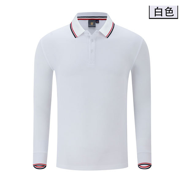 Camiseta de polo de color casual camiseta de hombre camiseta de collar camiseta de algodón de invierno camiseta de polo de manga larga ropa de trabajo personalizada bordada