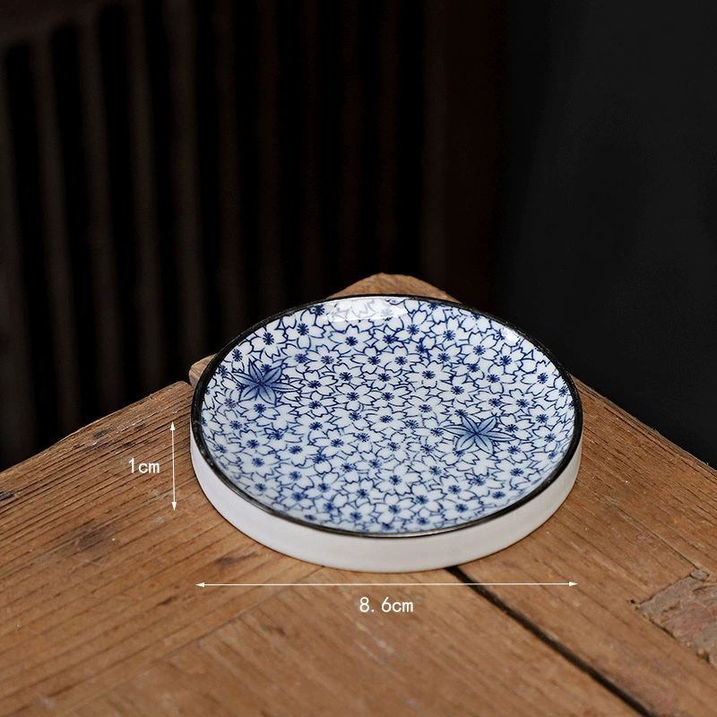[✅创意青花杯垫组家用客厅陶瓷茶垫杯托功夫茶道配件防烫隔热垫茶]
