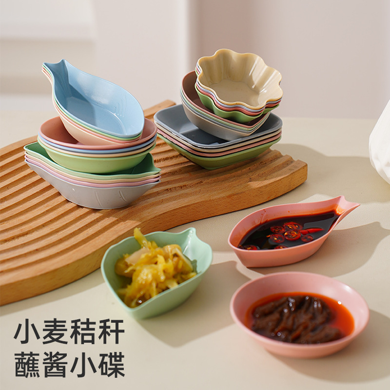 Factory for barbecue sauce small dish multi-shape creative seasoning dish vinegar dish soy sauce dish wheat straw tableware dish