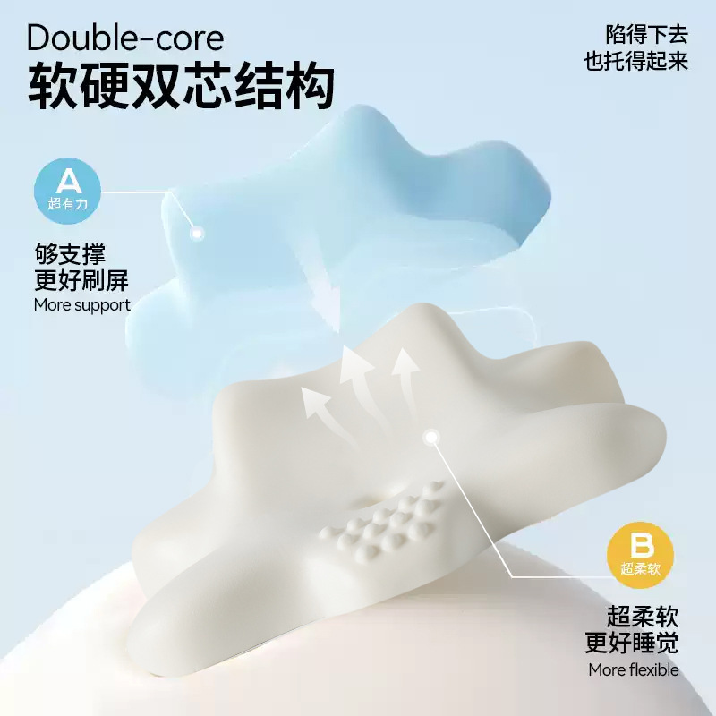 2025新款春夏透气记忆棉卧室趴趴枕人体工学护颈多姿势支撑舒适枕|undefined