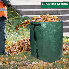 Cross-border new garden bag Amazon leaf bag fallen leaf bag 53 gallon garden trash bag anti-tear leaf grass