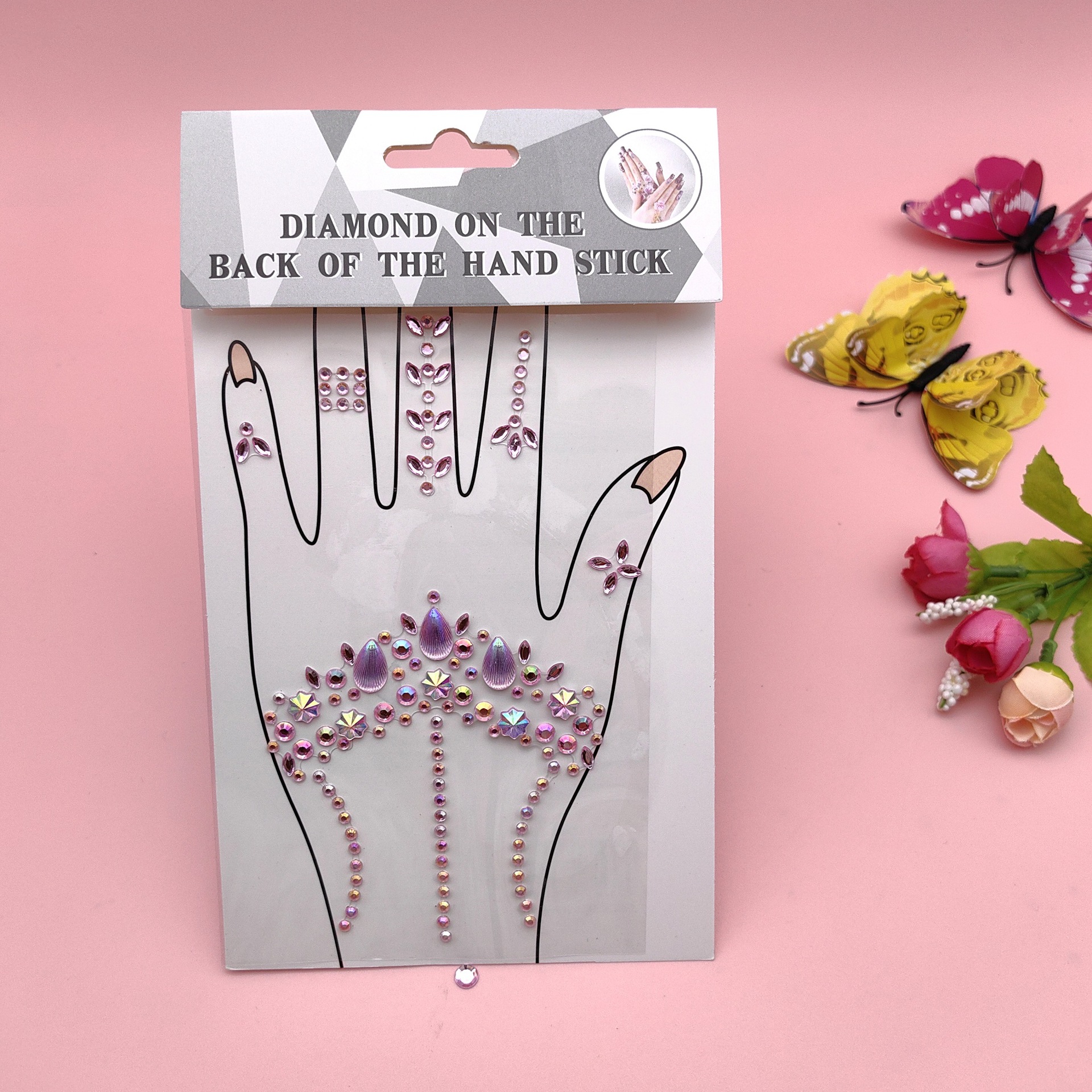 Nueva mano transfronteriza pegatinas decorativas acrílico música Festival Navidad joyería rhinestone manicura uñas pegatinas princesa