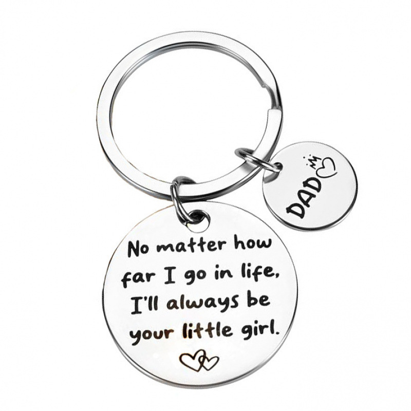 Father's Day keychain for dad mom, a gift for dad from daughter, child, or little girl for his birthday Father's Day keychain for dad mom, a gift for dad from daughter, child, or little girl for his birthday