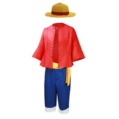 海賊王路飛兩年後 二代 草帽路飛cosplay服裝跨境貨源工廠