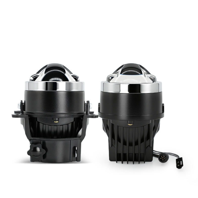 3.0 Inch automóvil doble LED directo doble luz lente de lámpara de niebla para soporte universal lente de niebla de perspectiva