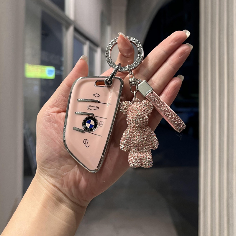 BMW A [실버 가장자리 분말] 프레스 드릴 링 핑크 드릴 베어