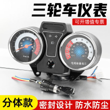 48v60V电量显示屏太子电动三轮车分体仪表总成72伏大灯转向速度表
