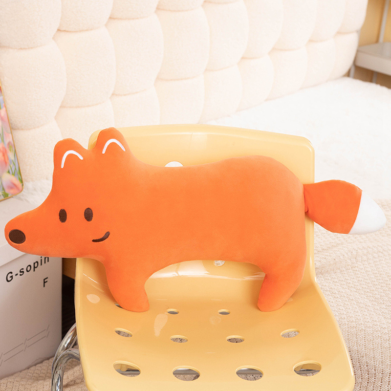 Dibujos animados Mohson almohada animal lindo rinoceronte cocodrilo zorro Kapibala muñeco de peluche sofá cojín de sala de estar