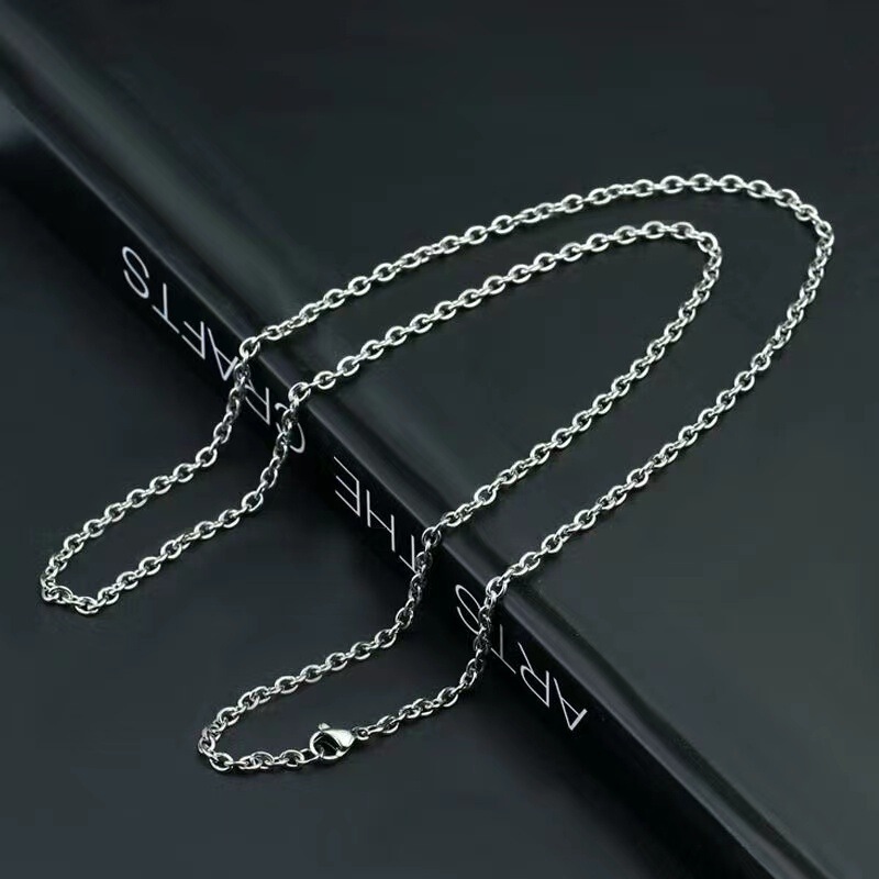 Iron Chain Flat O-Shaped Chain Cross Chain Unisex Replacement Necklace O Pearl Chain Side Chain Iron Chain Flat O-Shaped Chain Cross Chain Unisex Replacement Necklace O Pearl Chain Side Chain