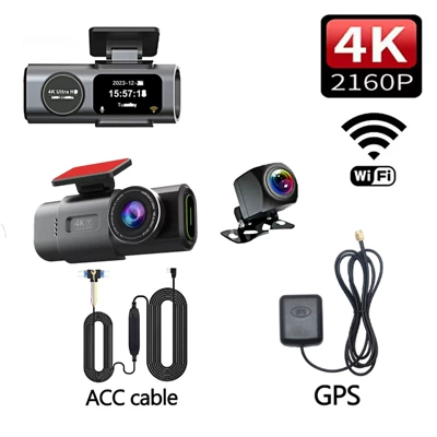 Connectivity, Hidden Dual-Lens Car Camera, Driving recorder - 4k-dual-lens-front-rear-gps-acc