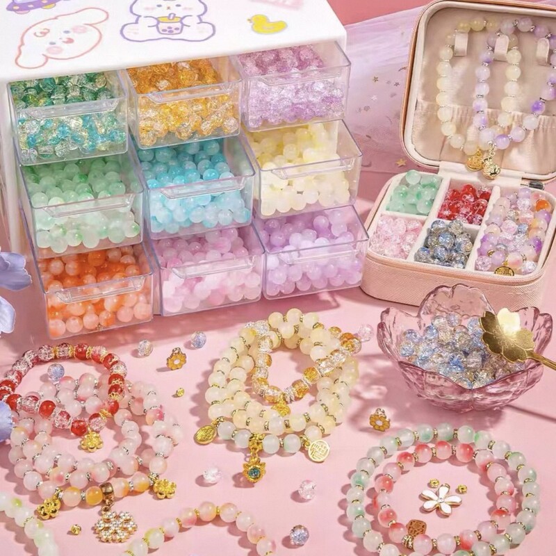 Night Market Stall Hot Project Internet Celebrity Street Stall Small Commodities Kidsren's Square Toys Handmade DIY Bracelet Materials