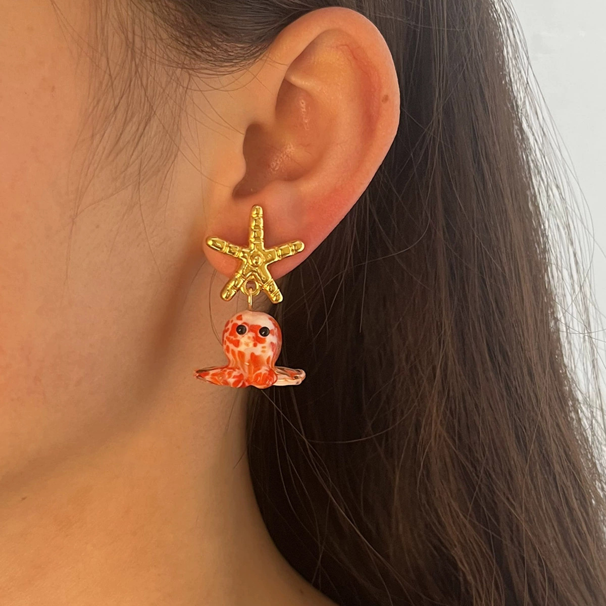 Drop Earrings Classification 1 Pair Cute Marine Style Animal/Zodiac Octopus Zinc Alloy Drop Earrings