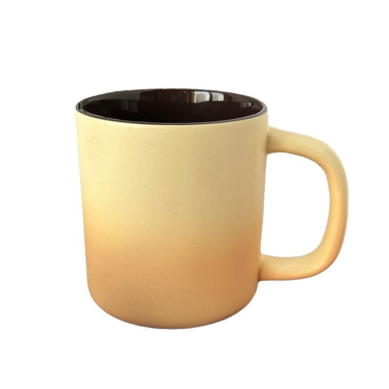 450mlグラデーション色陶磁器カップカスタム家庭用オフィスコーヒー水泡茶カップマグカップ卸売り|undefined