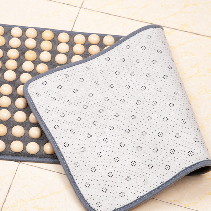 Acupressure Board Solid Wood Massage Mat for Stepping on the Soles of the Feet to Unblock Meridians, Indoor Massage Acupoint Floor Mat, Chinese and French Solid Wood Massage Soft Cushion