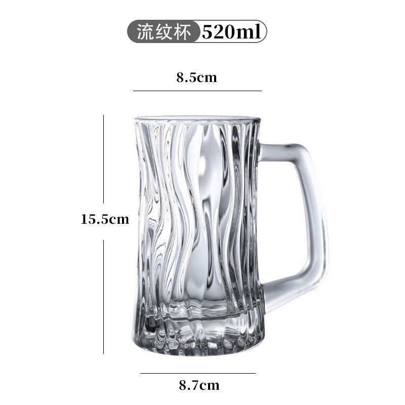 Taza de cerveza de lujo ligera de alta calidad 500ml copas de vidrio de alta calidad taza de cerveza taza de alta calidad taza de papel de alto valor