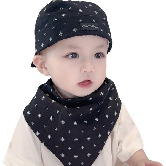 Baby Hat Spring and Autumn Thin Baby Boy and Baby Girl Pure Cotton Autumn and Winter Pirate Hat Newborn Headscarf Fetal Hat Cute