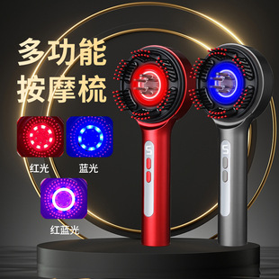 Scalp applicator scratching and rubbing scalp applicator liquid guide hair generating instrument red and blue light introduction massage comb electric hair care comb