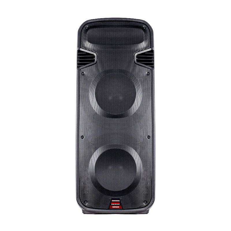 Dual 15inch Heavy Bass High-Power Outdoor Live Broadcast Square Dance Speaker USB with Wireless Microphone Karaoke Bluetooth Speaker