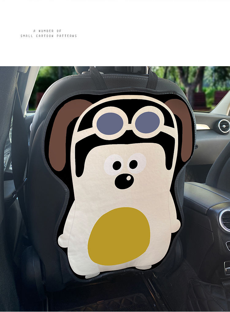 Car Seat Back Anti-kick Cushion Universal Leather Waterproof Wear-resistant Cartoon Cute Seat Back Car Car Seat Protective Cover