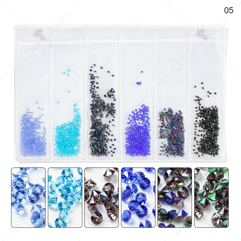 Joyería de uñas de cristal de uñas micro diamante uñas de cristal de diamante de arena Micro Grano micro diamante puntiagudo accesorios de Joyería de diamantes de fondo