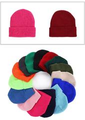 韓版新款針織帽純色平板帽秋冬帽子復古圓頂保暖戶外套頭帽潮冷帽