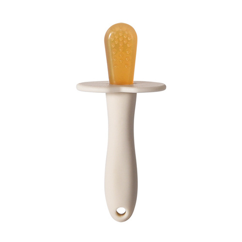 New silicone teether baby teether baby oral molar stick nano silver teether two-color manufacturer wholesale