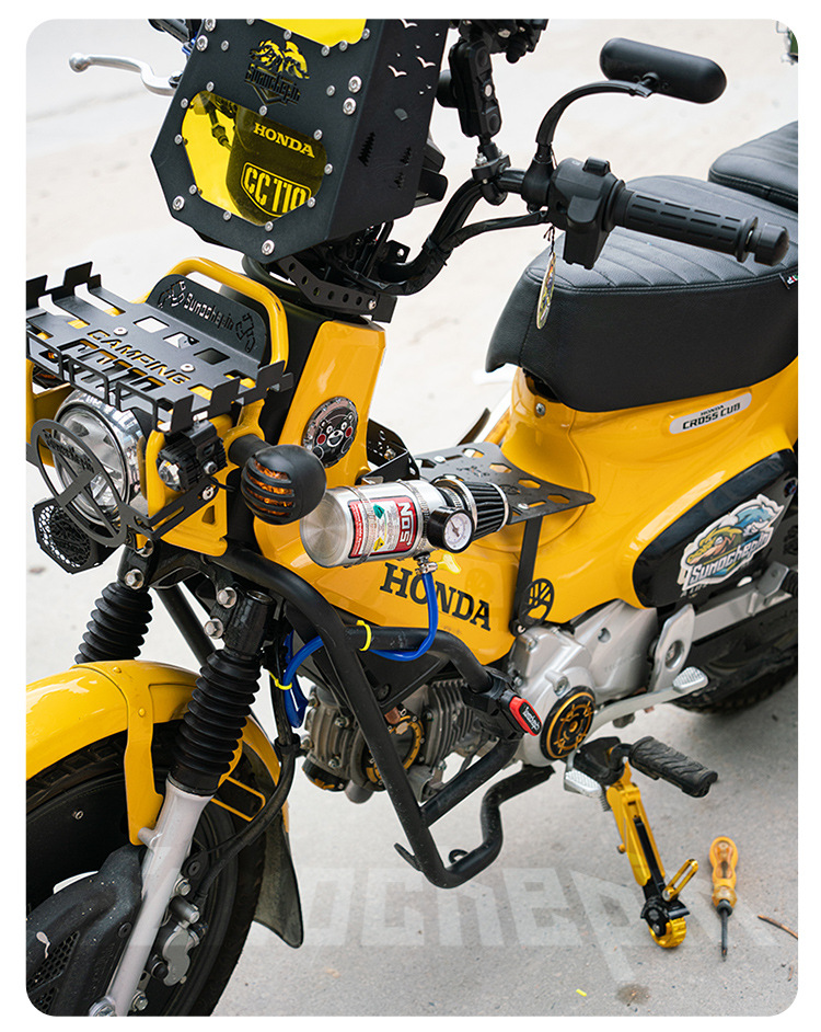 Suitable for Young Beast Cc110 Motorcycle Modified Nitrogen Acceleration Decorative Pot Qiaoge No. 9 Decorative Pot Vespa