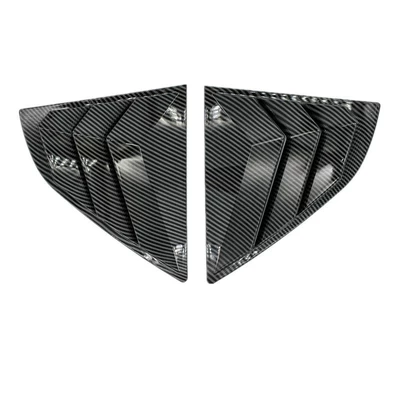 Suitable for Mitsubishi Lancer Rear Triangle Window Blinds Changed to Decoration External Car Mustang Door Window Quick Pack (Şüşə kənarı xromları/moldingləri) - a-pair-of-lancer-07-15-carbon-fiber-patterns