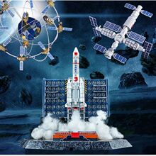 钢达中国航天3D立体金属拼图祝融号火星车模型成人手工DIY减压礼