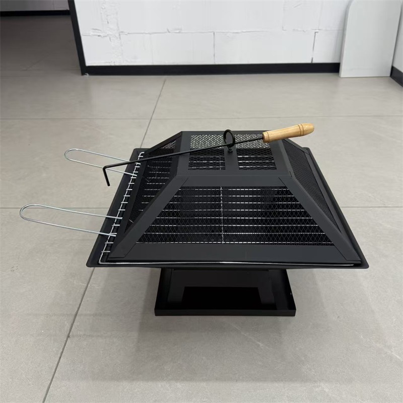 Tres en uno de comercio exterior brasero Parrilla de barbacoa cuadrada con barbec