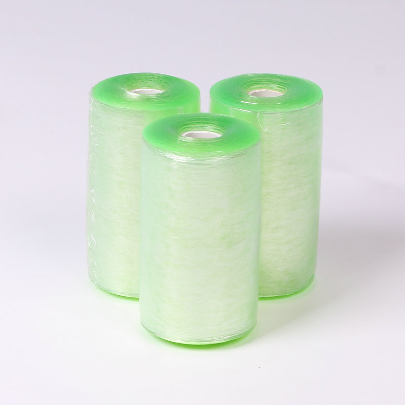 Fábrica al por mayor película de bobinado de PVC verde transparente rollo pequeño cable industrial película de embalaje injerto embalaje autoadhesivo tirar