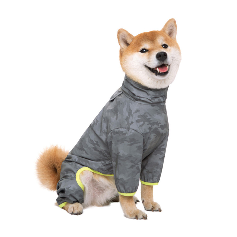 中大型犬防水風反射クロスボーダーアウトドア金毛ラブラドールレインコート突撃服ペット犬服|undefined