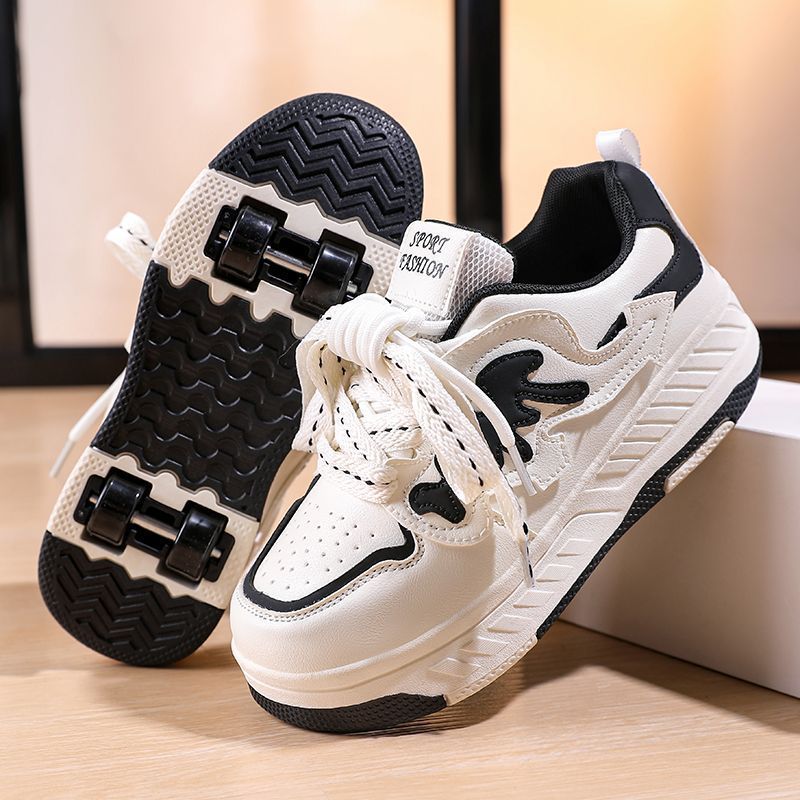 2025 New Model Heelys Shoes for Boys, Four-Wheel Cool Detachable Automatic Roller Shoes for Girls, High-Looking Skates