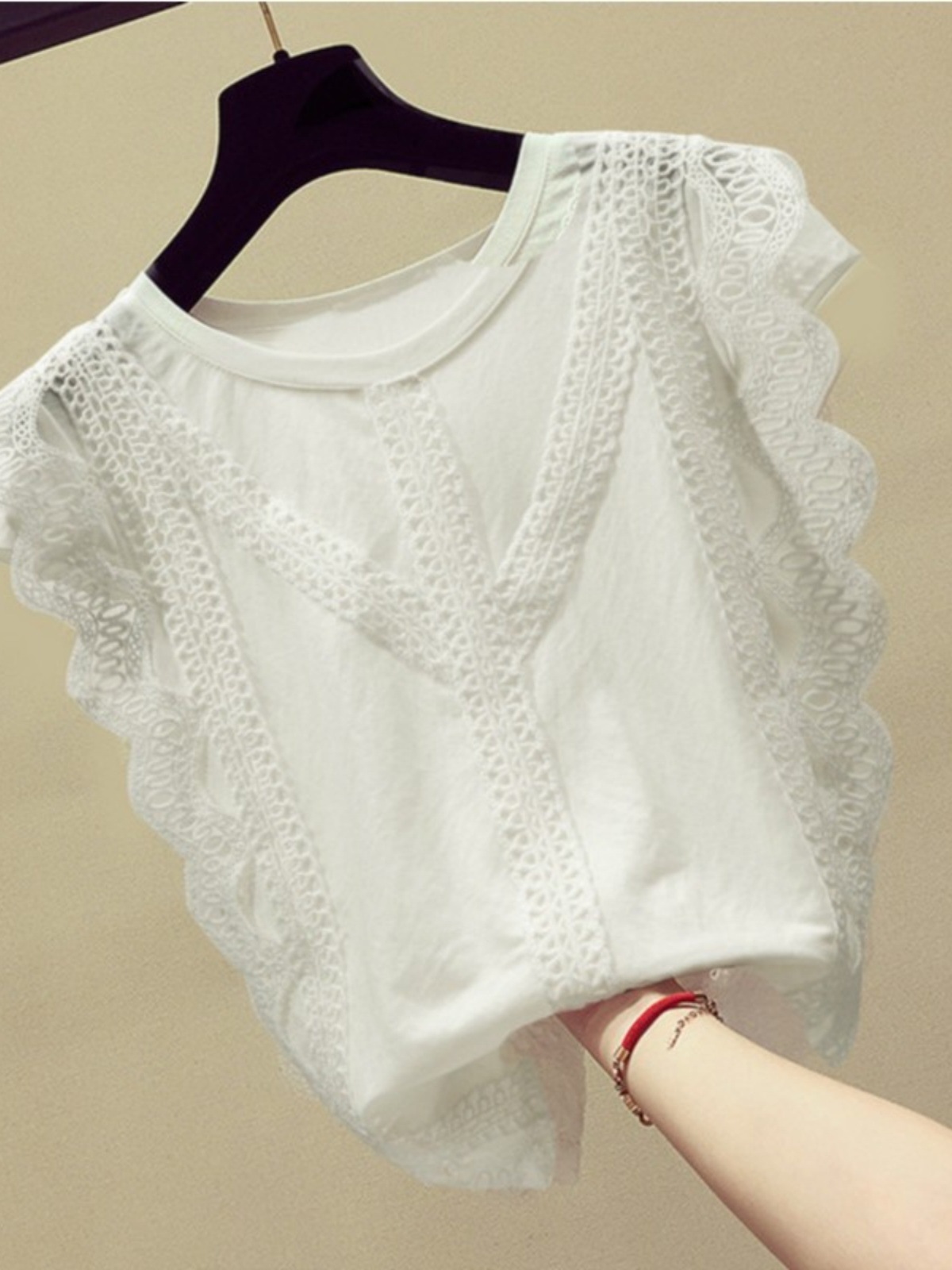 White lace fashionable elegant shiffon summer clothing
