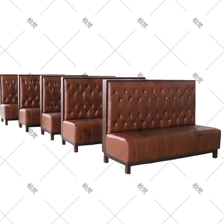 Almacenamiento sofá de madera sólida sofá curva de forma especial contra la pared cafetería cadena de tiendas restaurante comercial exclusivo transfronterizo