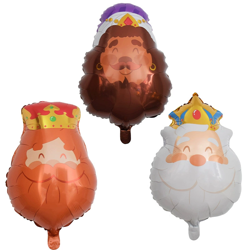 New aluminum film balloon cross-border Spanish festival king portrait aluminum foil balloon festival decoration decoration wholesale