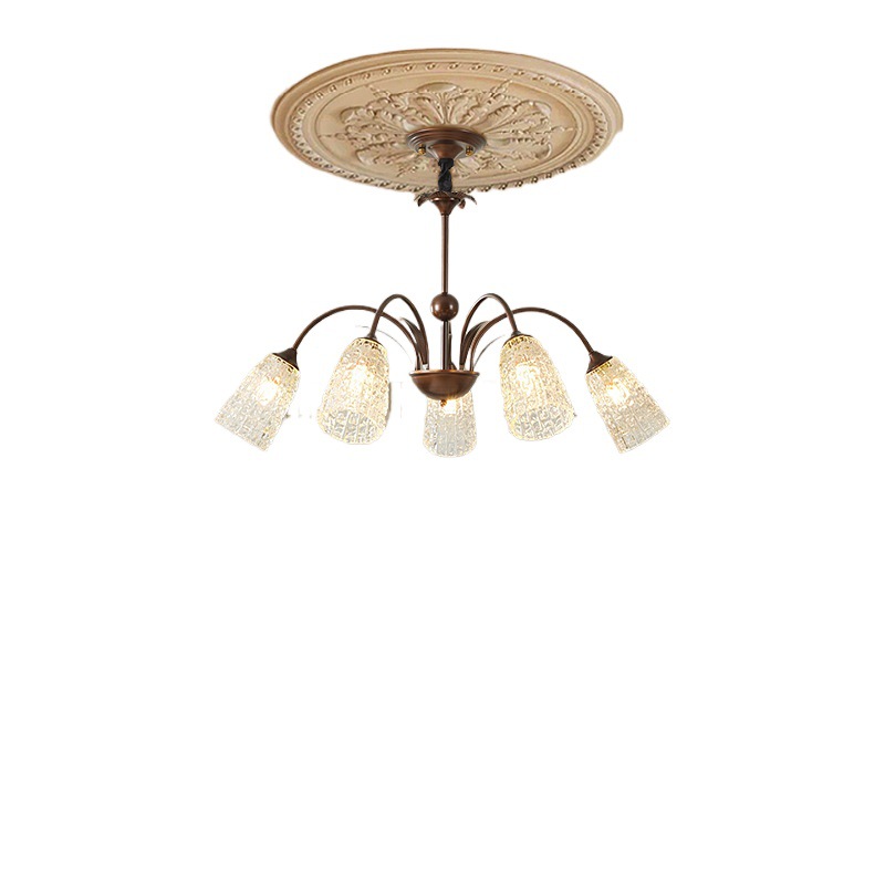 Araña de sala de estar, estilo chino americano, luz principal de salón, estilo francés romántico Nanyang, diseño, iluminación de dormitorio de comedor