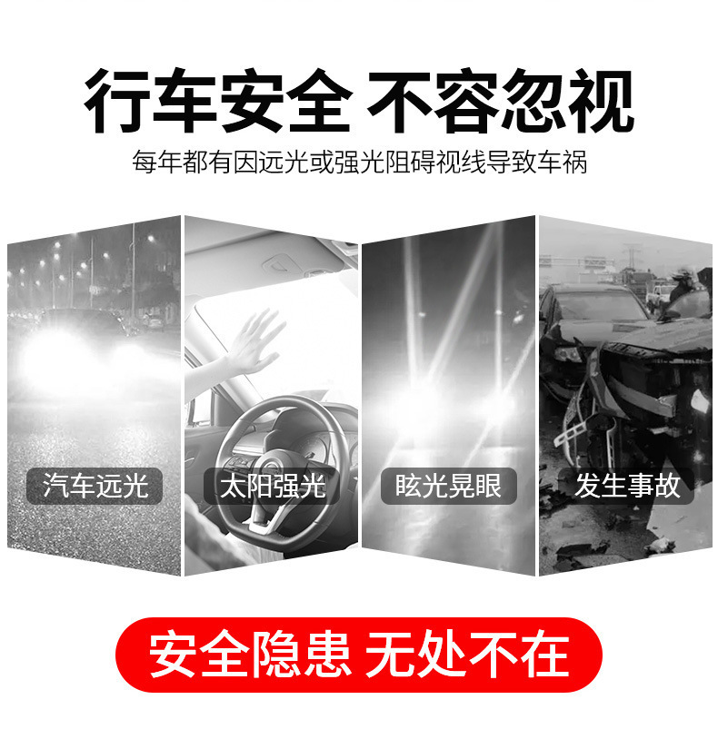 Car Anti-Glare Night Vision Goggles, Magic Tool to Block High Beam Lights, Dual-Use Day and Night Sun Visor, Driver's Anti-Dazzle Glasses