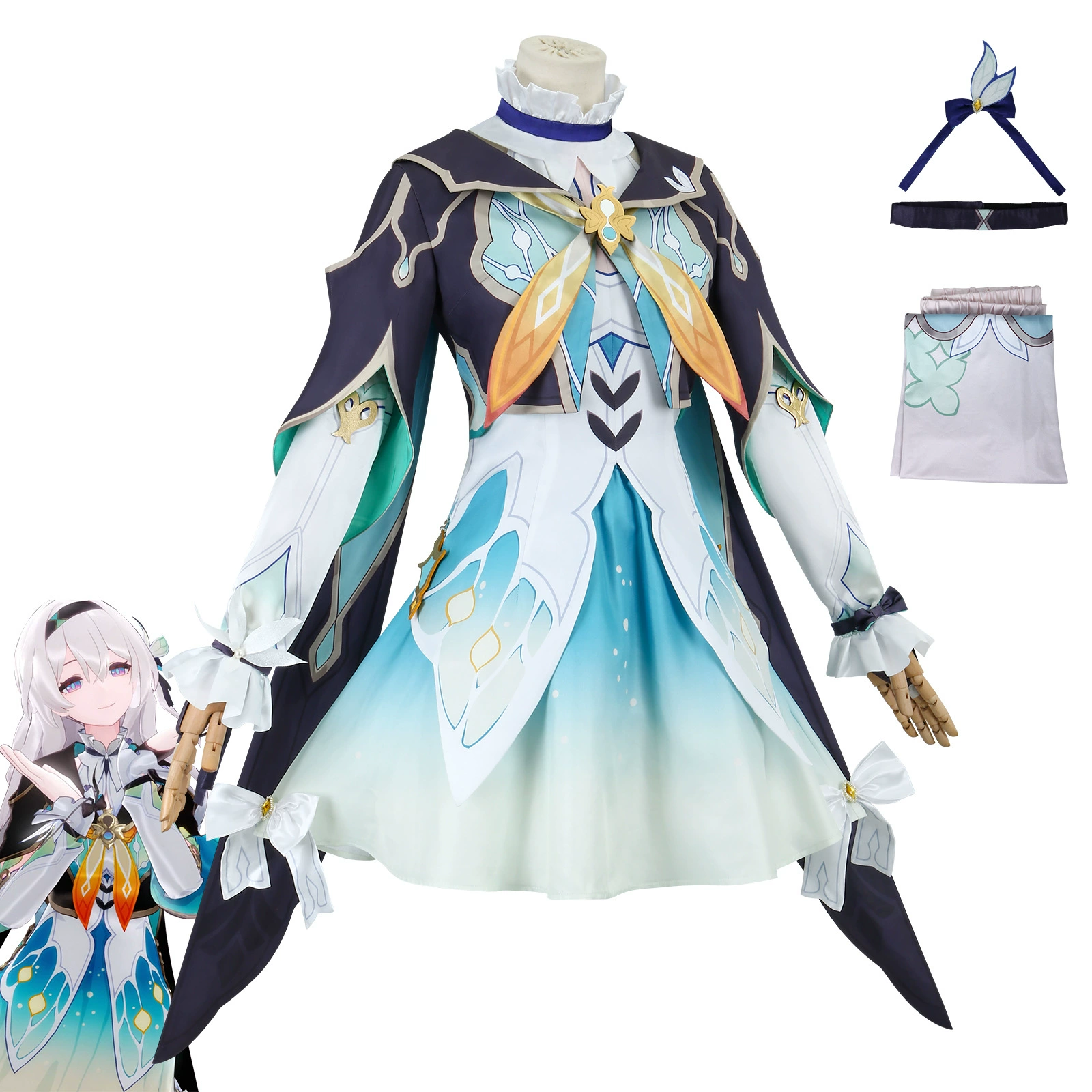 Кап СтраДом COS COS Server Iris Flower Flower Fireflies COSPLAY двух—мерный игровой аниме персонаж выступление